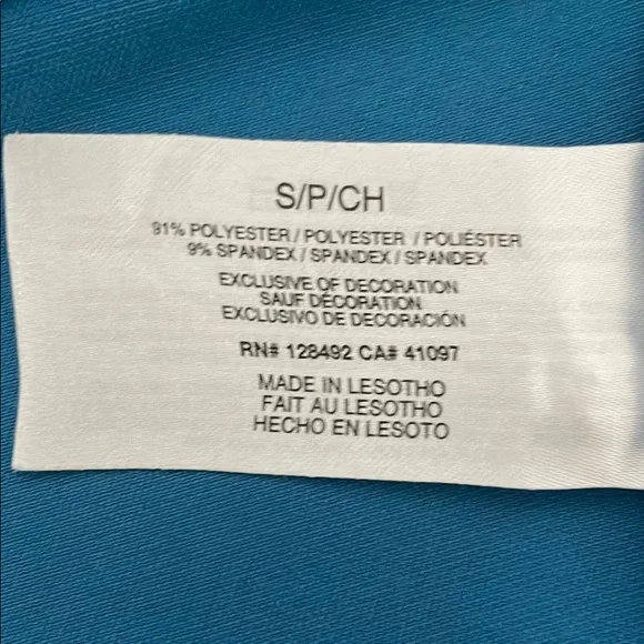 Greg Norman Collection Blue Sleeveless Golf Polo Button Down - Picture 4 of 4